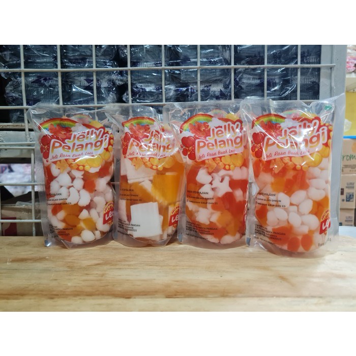 

JELLY PELANGI 500 gr / Jelly Rasa Buah Leci 500 gr