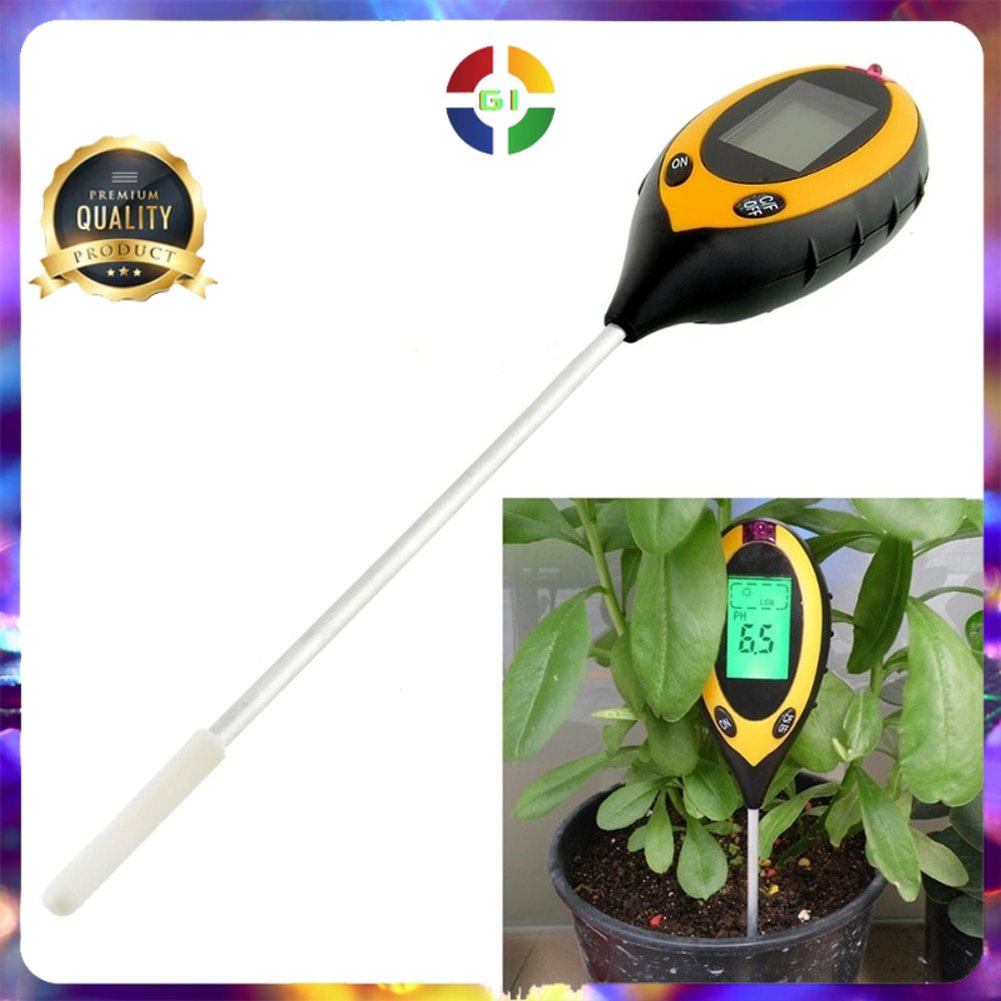 Pengukur Temperature &amp;amp; Kelembapan Tanah Soil PH Black