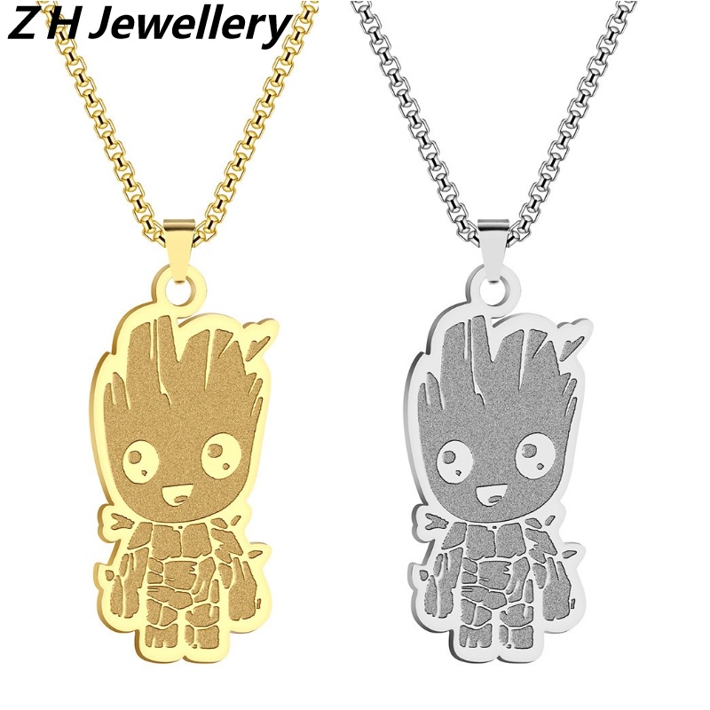 Zh Perhiasan Avengers Aliansi Stainless Steel Grute Pendant Fashion Pria Dan Wanita Kalung Hip Hop Aksesoris Pesta Ulang Tahun