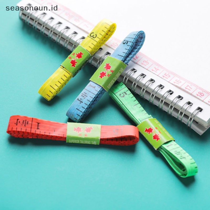 Seasonoun 1.5m Penggaris Pengukur Badan Jahit Tailor Tape Measure Mini Soft Flat Ruler.