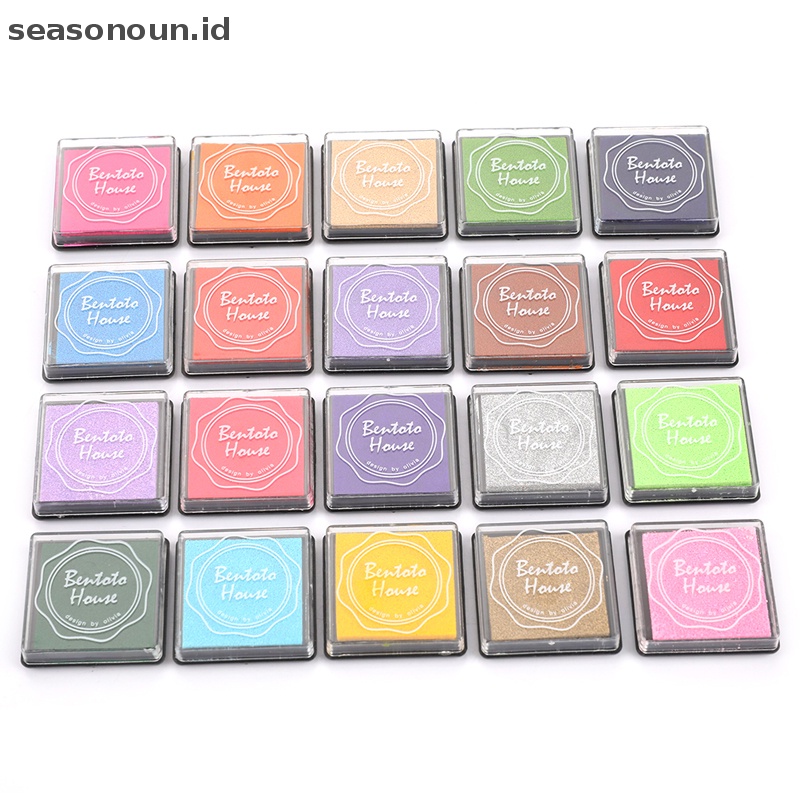 Seasonoun 20PCS Giant Ink Pads Multi-Warna Stamp Pads Untuk Kerajinan DIY Scrapbooking Ink Pad.