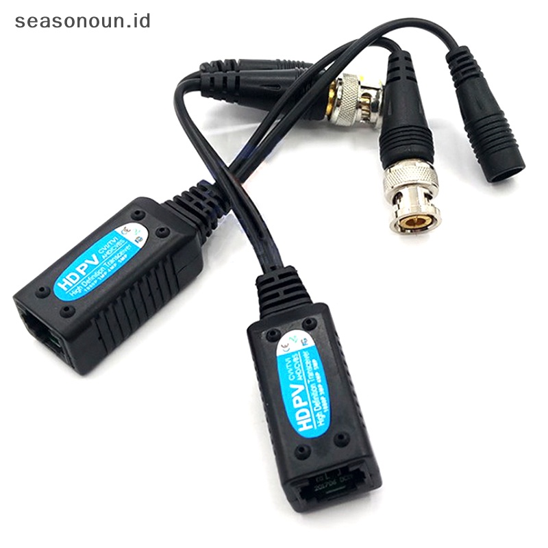 Seasonoun 1pasang CCTV Coax BNC Video Power Balun Transceiver Ke CAT5e 6konektor RJ45.