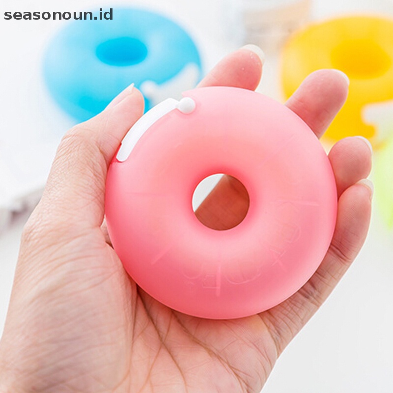 Seasonoun 1pc dispenser tape Kartun Alat Tulis portable Donat tape holder invisible tape.