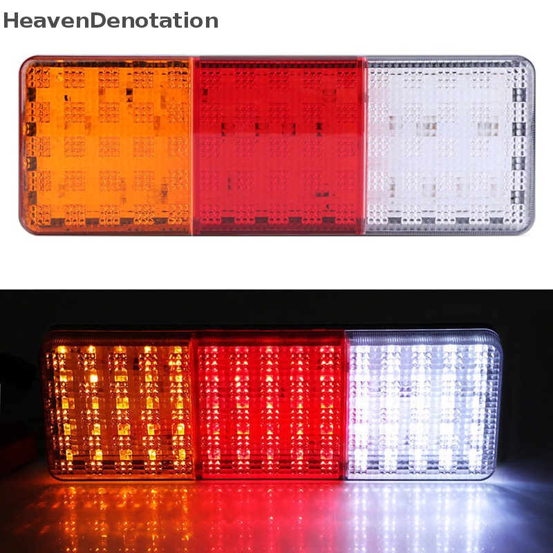 [HeavenDenotation] 75lampu LED Tail Truk Trailer RV Boat Stop Belakang Lampu Indikator Putar Mundur HDV