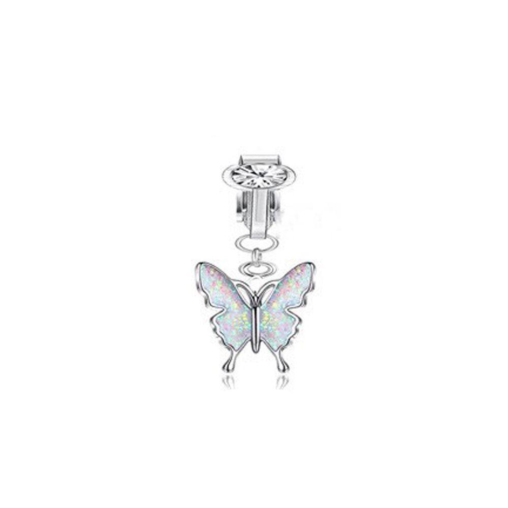 LILY Anting Tindik Pusar Model Klip On Desain Butterfly Untuk Wanita