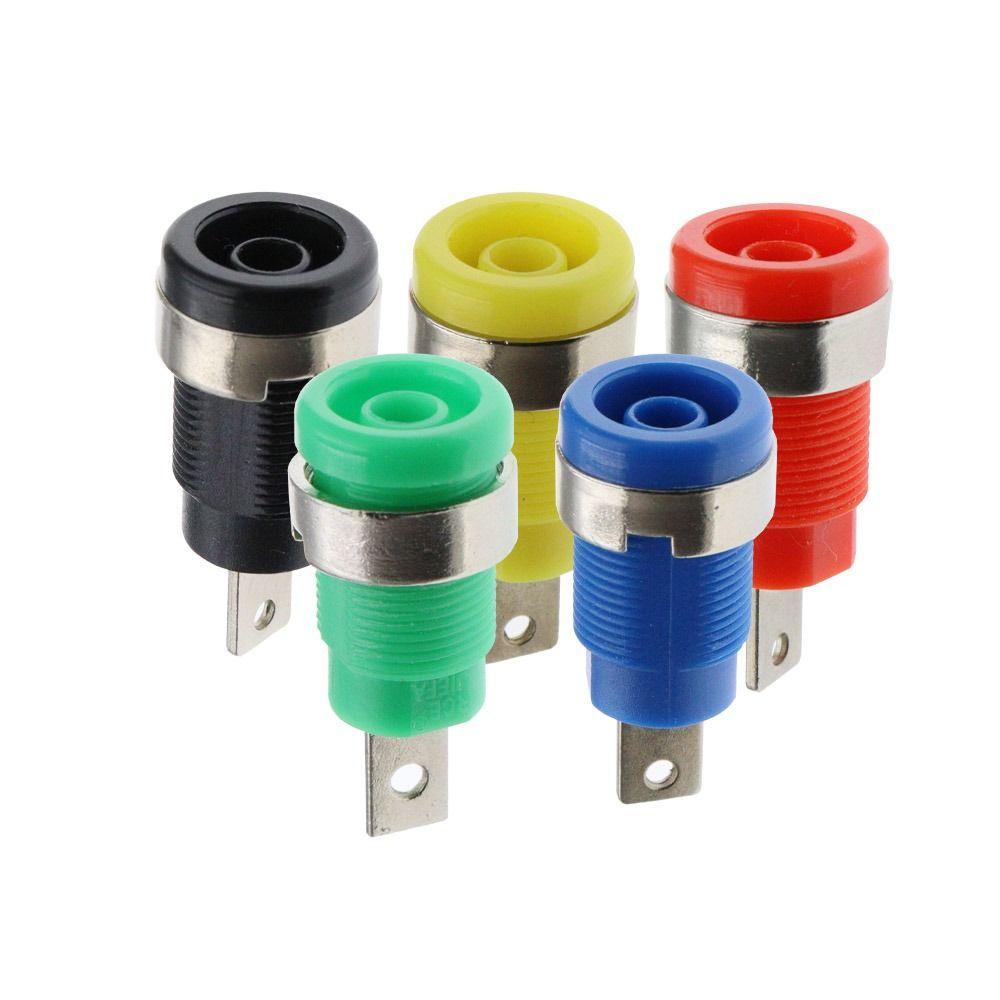 TOP 4mm Banana Socket DIY Parts Konektor Listrik Banana Plug Jack Terminal Female Terminal Tembaga Murni