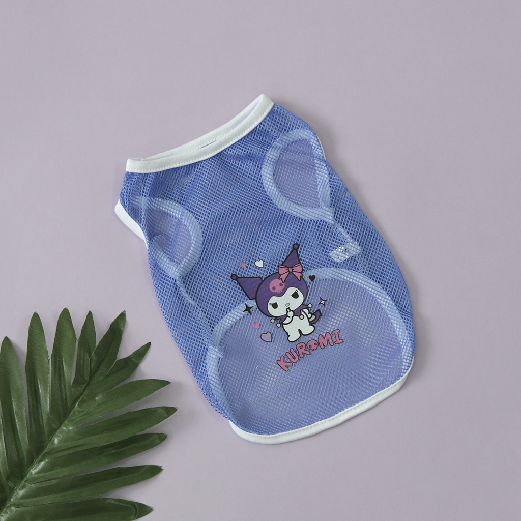 Pakaian Hewan Peliharaan Kucing Dan Anjing Musim Semi Dan Musim Panas Rompi Keren Sanrio mesh Rompi golden hair Keji Pakaian Anjing Sedang Dan Besar