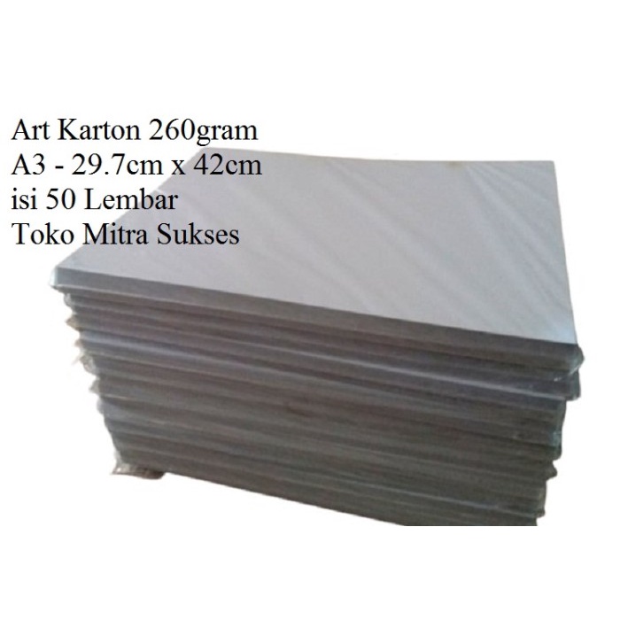 

[READY] Kertas Art Karton 260gram A3 isi 50 Lembar