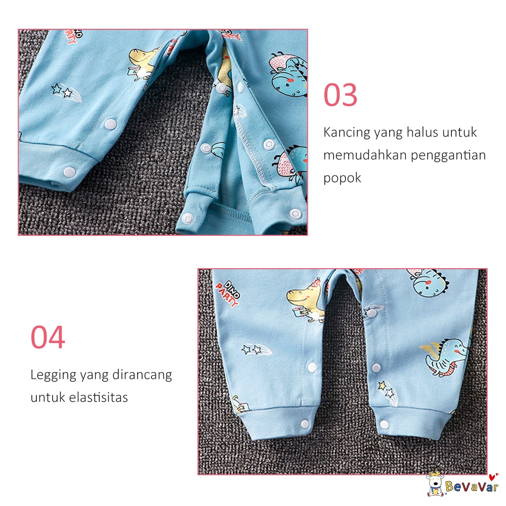 BEVAVAR Sleepsuit Romper Bayi Newborn/Jumper Bayi Lengan Panjang