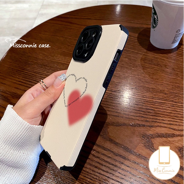 Casing Ponsel Tekstur Kulit Mewah Untuk iPhone 7Plus 11 12 13 14 Pro Max XR X 7 8 Plus XS Max Shockproof Simple Love Heart Silikon Lembut Tpu Penutup Belakang