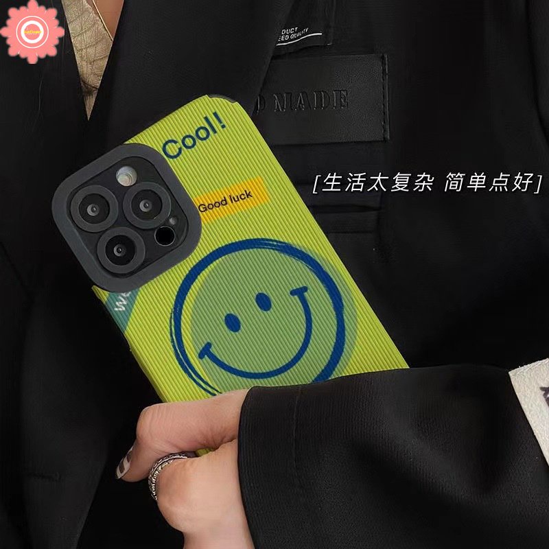 Kartun Casing Smiley Face Lucu Kompatibel Untuk iPhone 7Plus XR 11 14 12 13 Pro MAX 8Plus 78 Plus X XS MAX Tekstur Kulit Mewah Hewan Lucu Beruang Silicon Lembut Shockproof Case