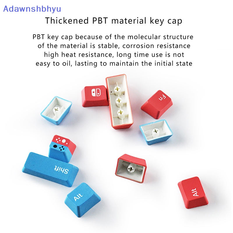 Adhyu 4/9 /12 /13PCS WASD Arah Tombol Thermal Sublimation Keycap Suplemen Warna Keycap Warna Pribadi Topi Tombol Keyboard Mekanik PBT ID