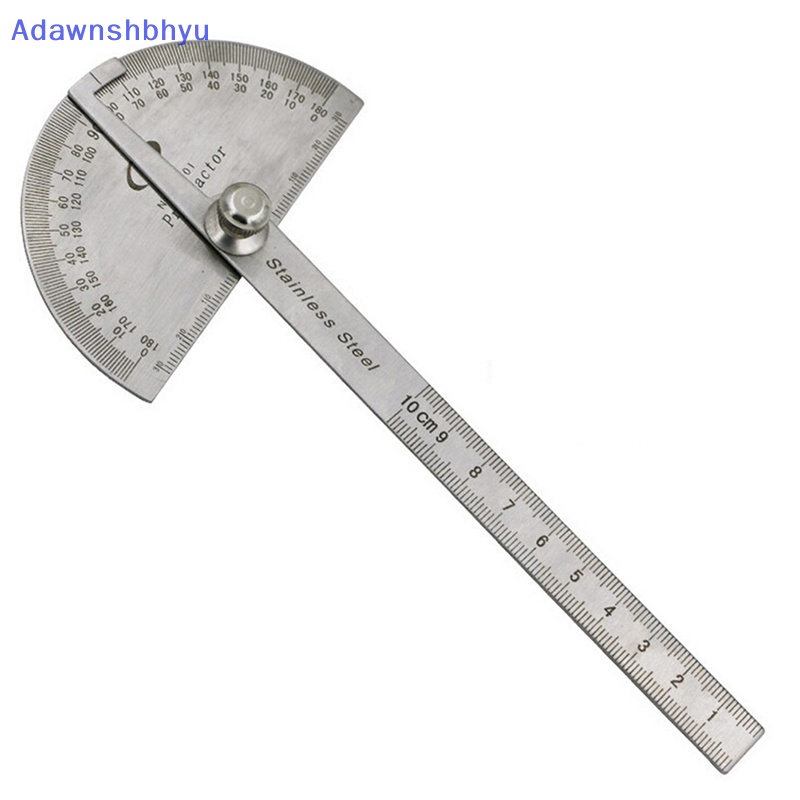 Adhyu 100mm Stainless 0-180 Degree Steel Busur Derajat Angle Finder Arm Rule Alat Ukur ID