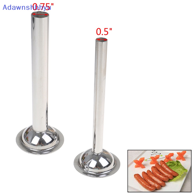 Adhyu 2xStainless Steel Sausage Stuffer Attachment Isian Tabung Cocok Untuk Penggiling Makanan ID