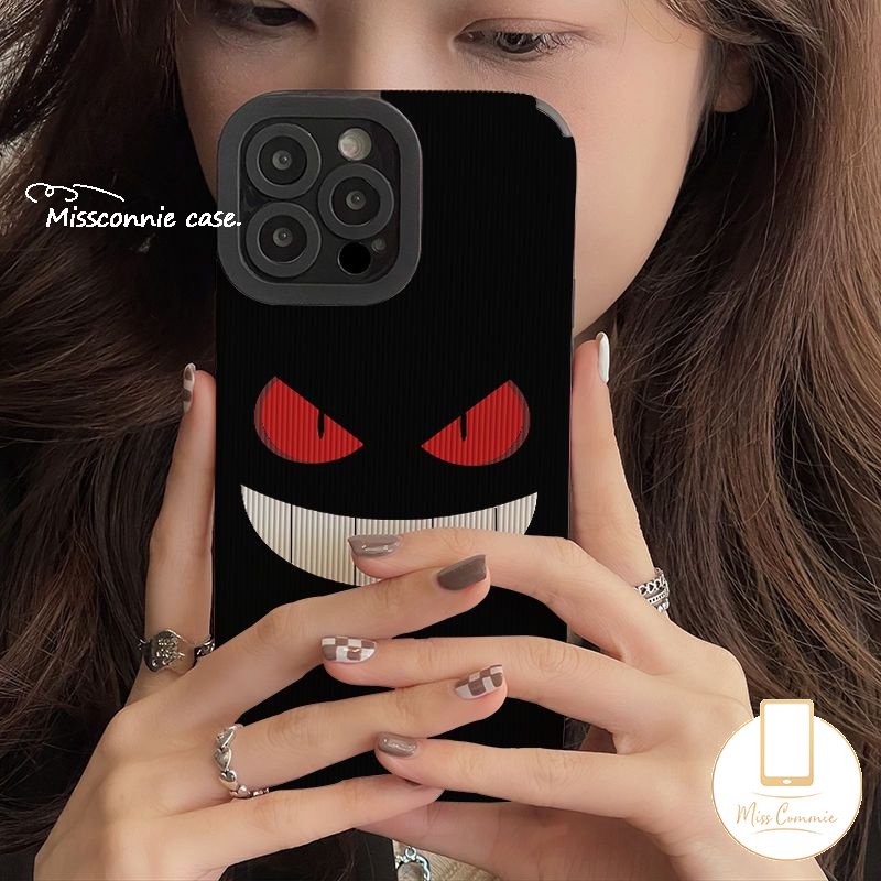 Casing Kompatibel Untuk iPhone 7Plus 14 11 12 13 Pro MAX X7 8 Plus XR XS MAX Tekstur Kulit Simple Mewah Kartun Ekspresi Lucu Shockproof Silicon Tpu Soft Case Cover