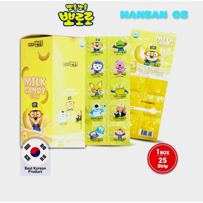 

Pororo Milk Candy Banana Favor Permen Rasa Susu Pisang Korea