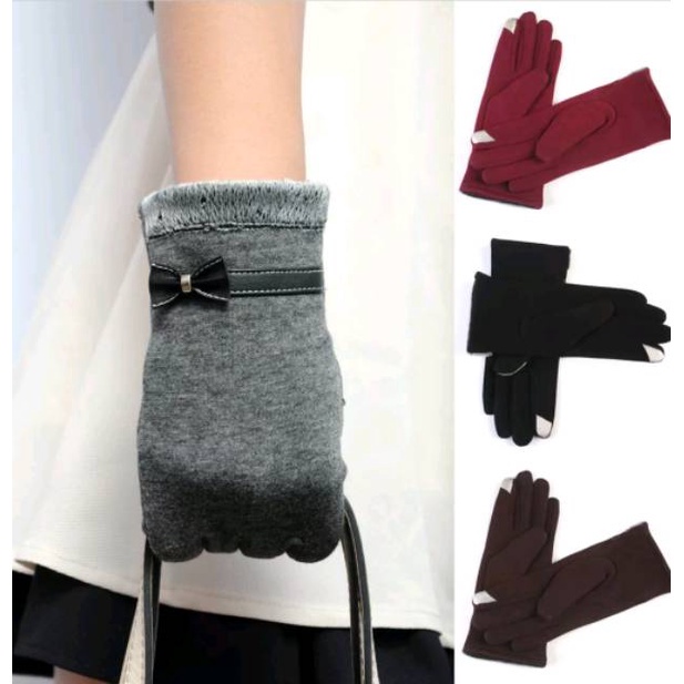 WINTER GLOVES PITA WOMAN VELVET IMPORT SARUNG TANGAN MUSIM DINGIN