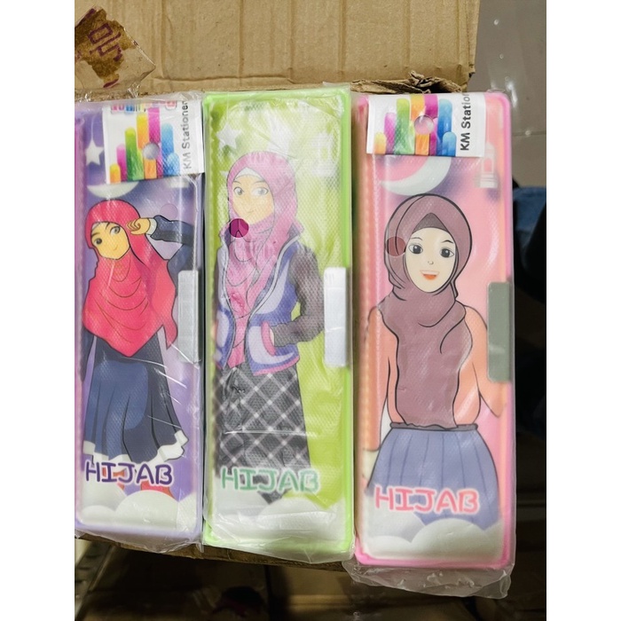 

pencil case magnet kode 5185 motif hijab satuan -ZiLOngSell