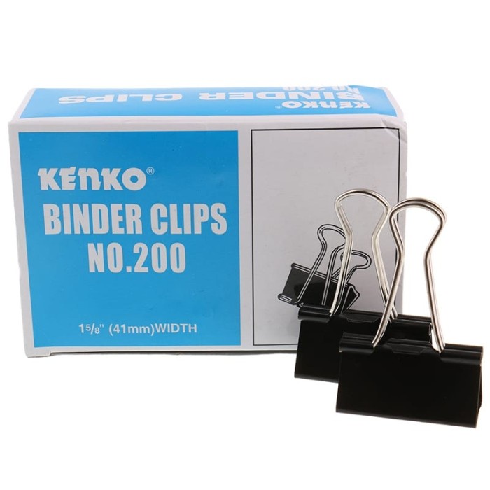 

KENKO BINDER CLIP 200 / KLIP PENJEPIT KERTAS / CLIP KERTAS BINDER