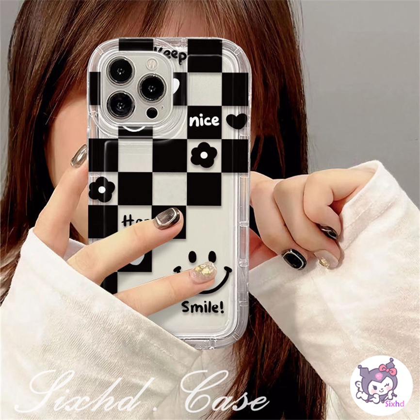 Untuk Redmi 12 12C 10C 11A 10A 9C 9T 9A A2 A1 Note 12 11 11s 10s 9s 10Pro Xiaomi 11 Lite Poco M3 X3Pro NFC Simple Cek Smile Couple AirBag Case TPU Lembut Shockproof Pelindung Cover