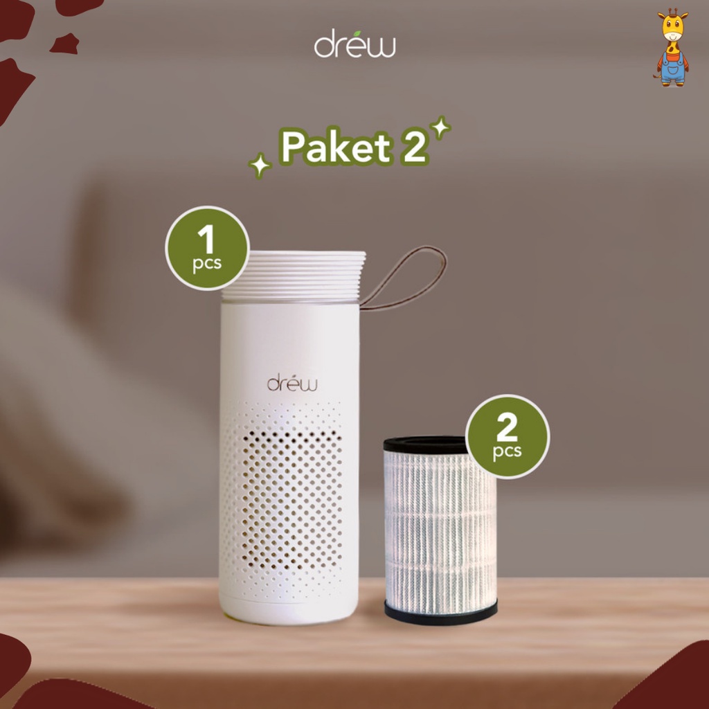 Drew Pure Me Air Purifier Portable - Penyaring Udara