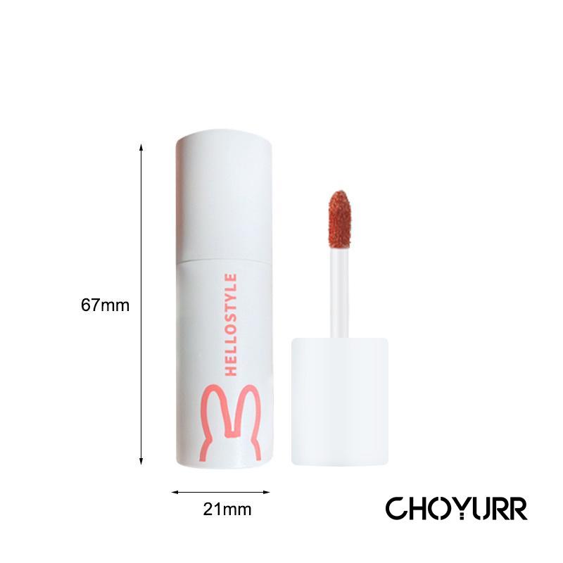 【COD】HELLOSTYLE  Lip Cream Kelinci Putih Kecil Velvet Matte Long Lasting Lipstick-CH