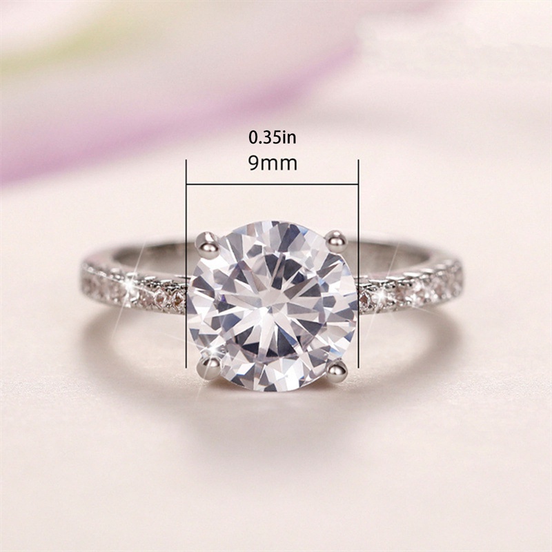 Temperamen Cincin Berbentuk Oval Cubic Zirconia Putih Untuk Wanita Kualitas Tinggi Pertunangan Pernikahan Tren Eternity Jewelry