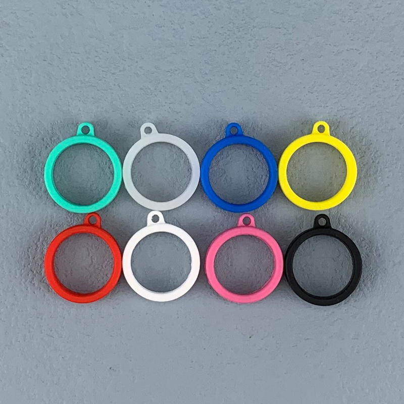 13mm 20mm Grid Ring DIY Silikon Cincin Gantung Anti Rontok Dan Tali Geser Aksesori Cincin Silikon Hitam Dengan Lanyard Gratis