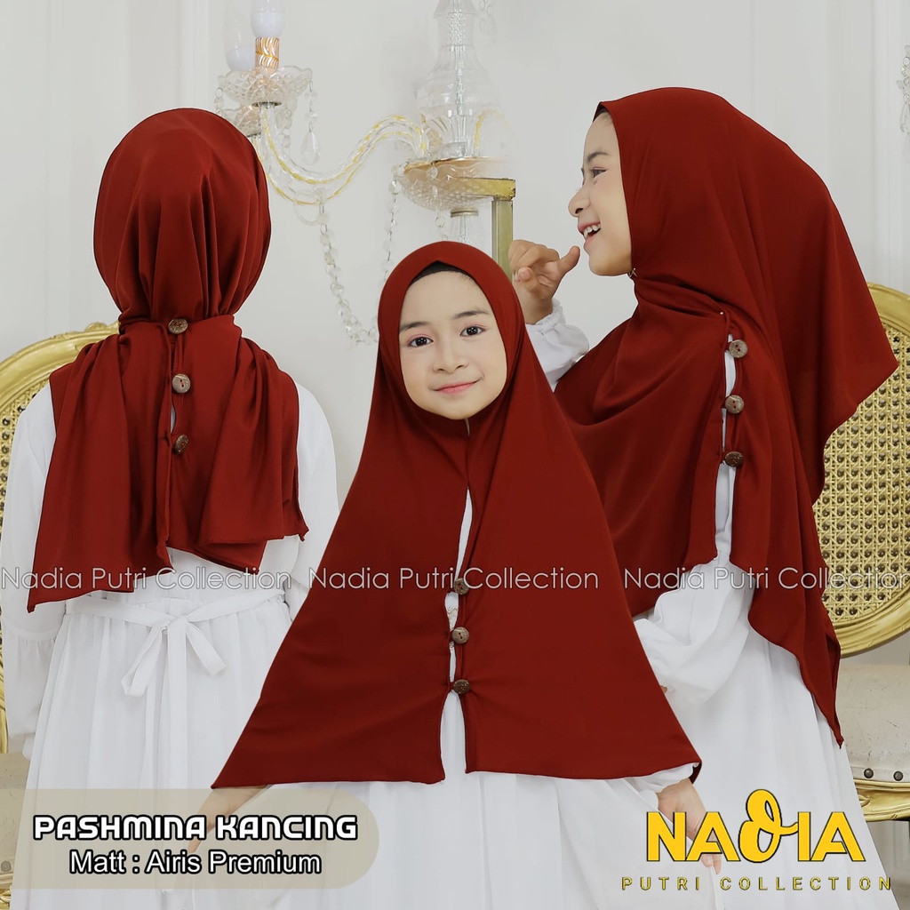 PASHMINA KANCING KIDS MATT AIRISH