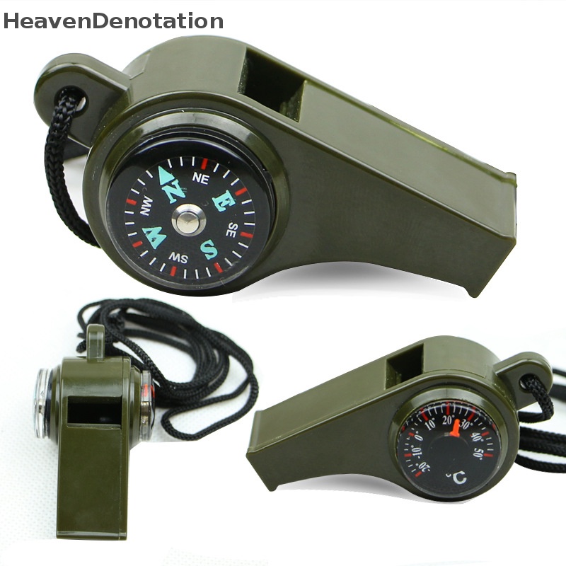 [HeavenDenotation] Termometer Kompas Peluit Survival Darurat 3in1 Referee Cheering HDV