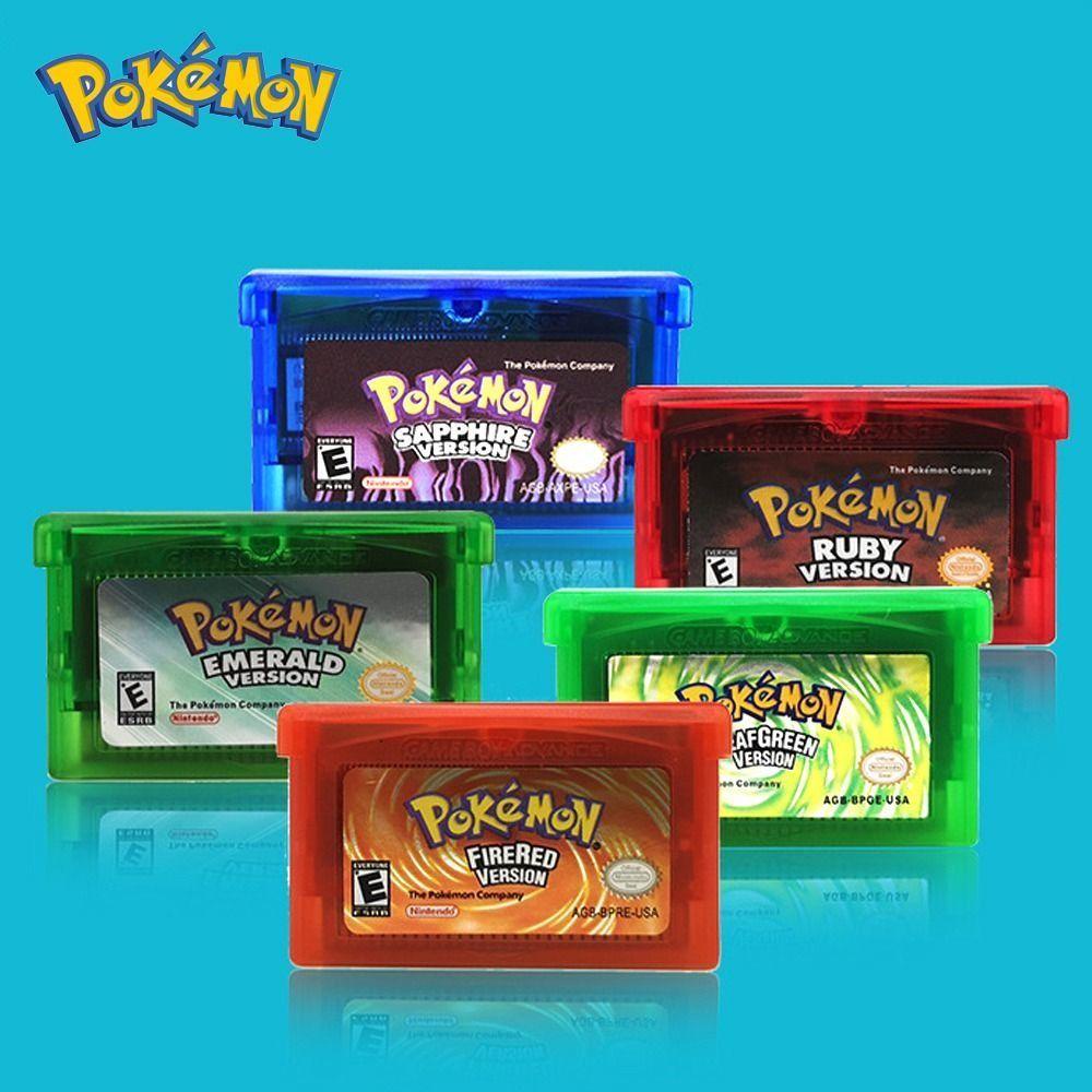 Needway  Kartu Game Pokemon Kartu Video Game Kartu Koleksi Anak GBA Video Game Bahasa Inggris Klasik Game Warna Warni GBA SP Video Game