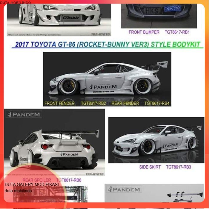 03 Bodykit Rocket bunny v3 Pandem FT86, BRZ - Duta Modifikasi