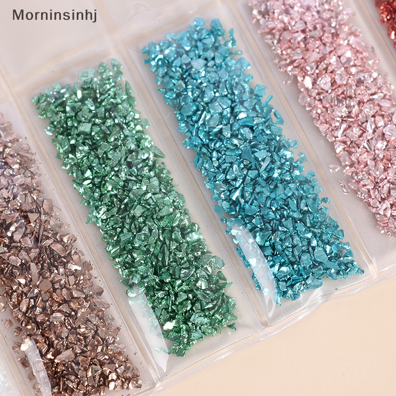 Mornin 1Set Batu Kaca Pecah Diy Epoxy Filler Nail Art Membuat Perhiasan Cetakan Tambal id