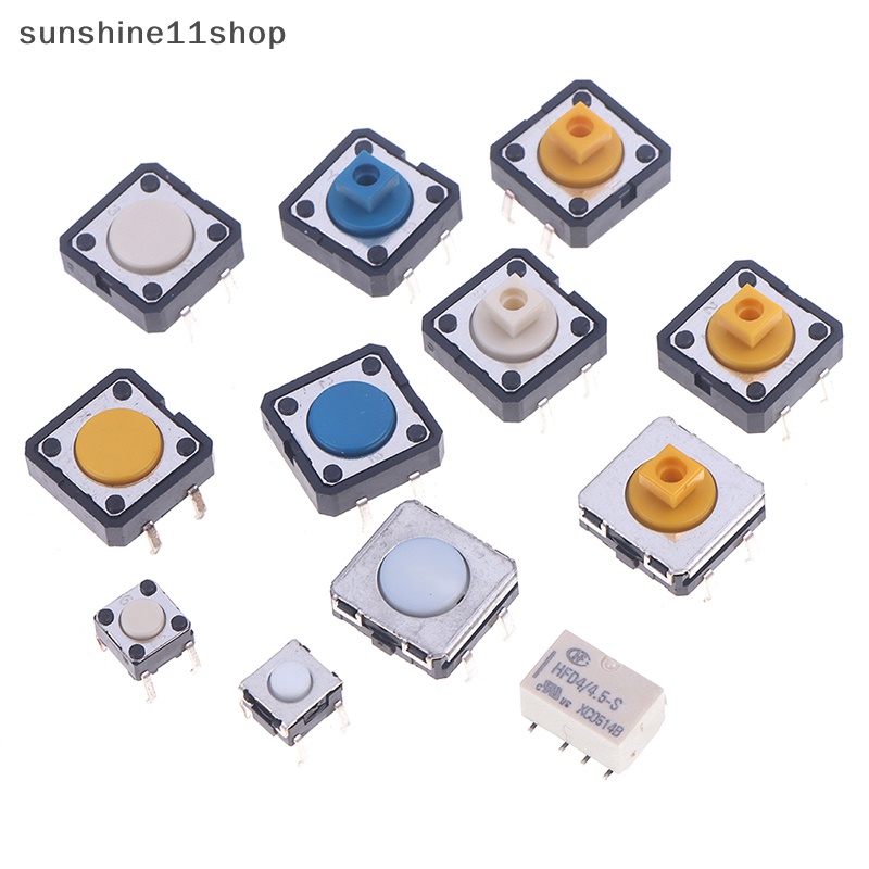 Sho 10PCS B3F-4055 B3F-4000 B3F-4005 B3F-4050 B3F-5000 B3F-5050 12x12 Kancing micro N