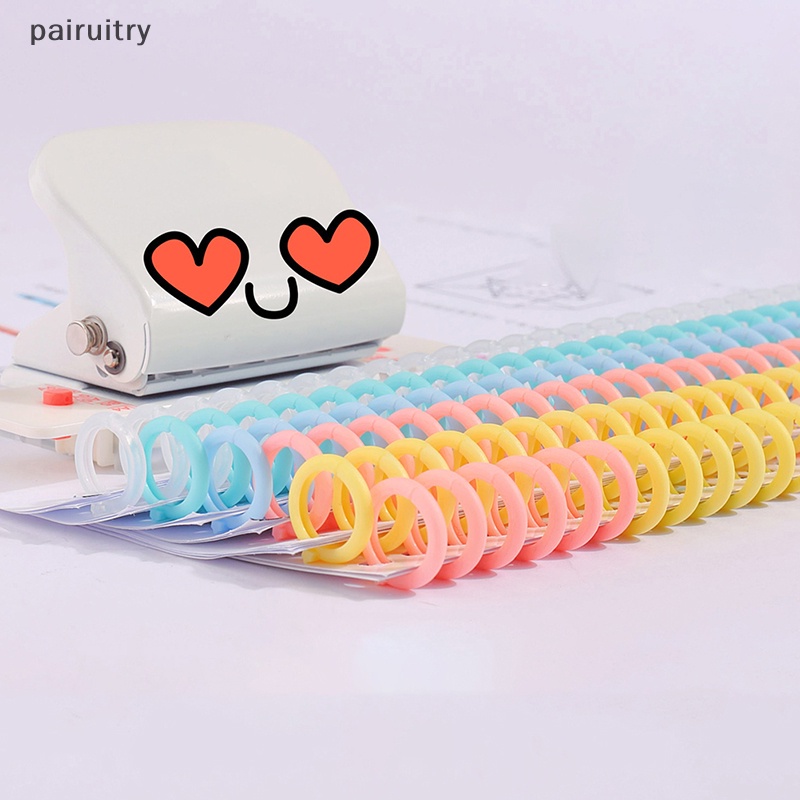 Prt 30lubang Loose-leaf Plastic Binding Ring Spring Spiral Rings Binder Strip Untuk Kertas A4 Notebook Stationery Perlengkapan Kantor PRT