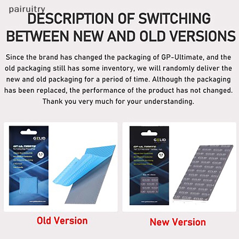 Prt GELID GP-Ultimate 15W/MK Thermal Pad CPU/GPU Graphics Silicone Grease Pad Panas PRT