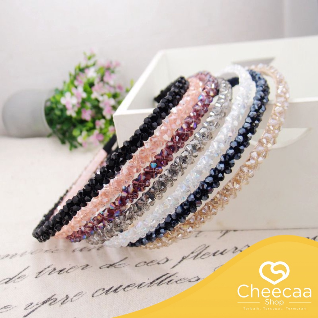 CC (ACC96) Handband Korean Pearl Bando Krystal Blink Blink Premium Korean Style