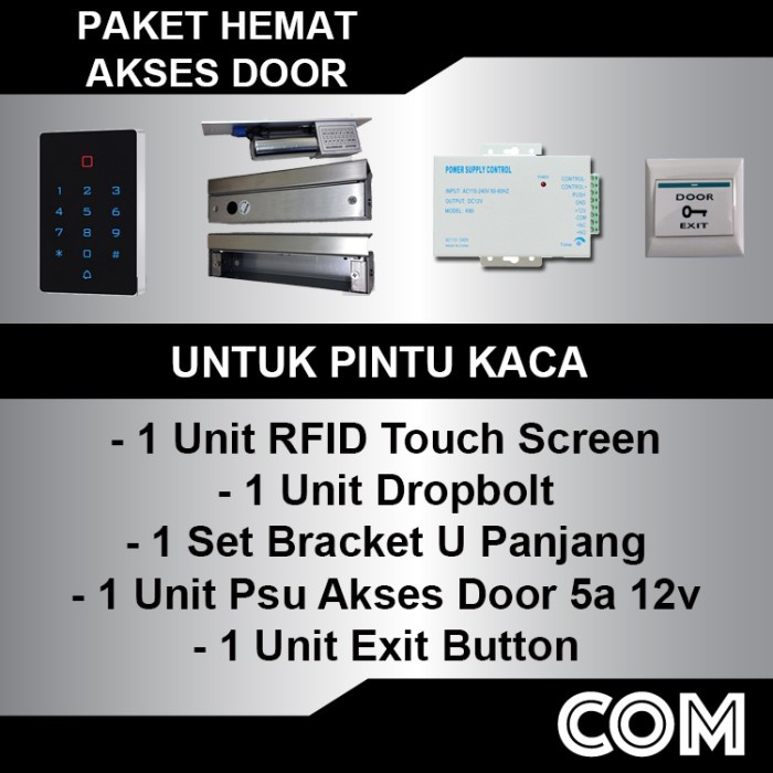 

PAKET HEMAT PAKET AKSES DOOR RFID TOUCH DROPBOLT PAKET AKSES KONTROL