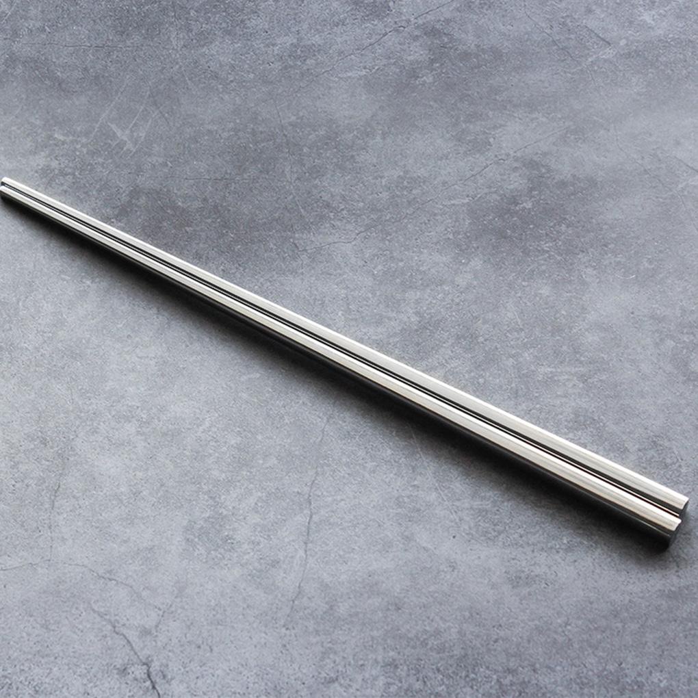 1pasang Sumpit Stainless Steel Anti Lengket Chop sticks Set Alat Dapur Hadiah