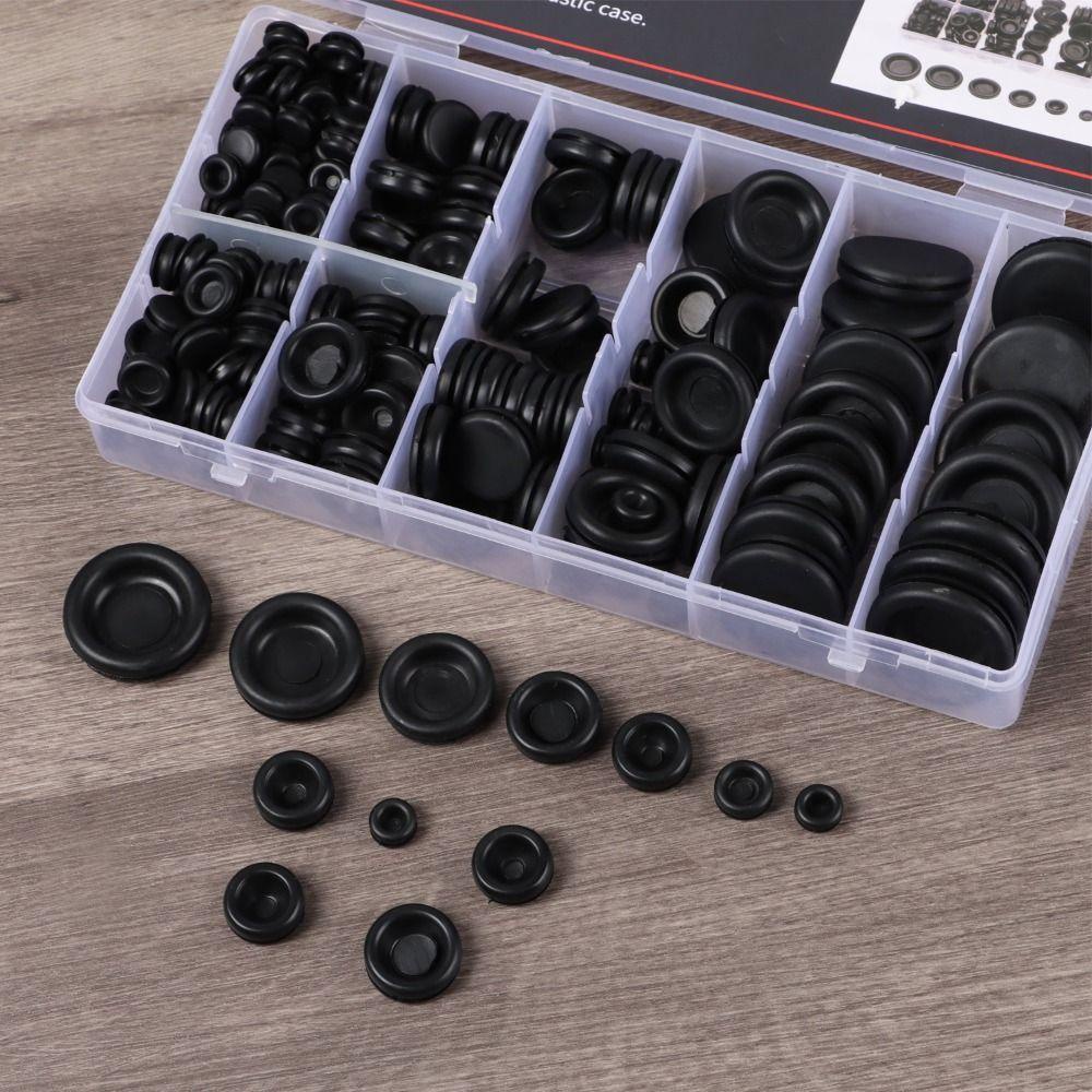 TOP 200pcs Rubber Grommet Reparasi Otomotif Untuk Untuk Steker Kawat, Kabel Firewall Lubang Plug Set Colokan Lubang Solid