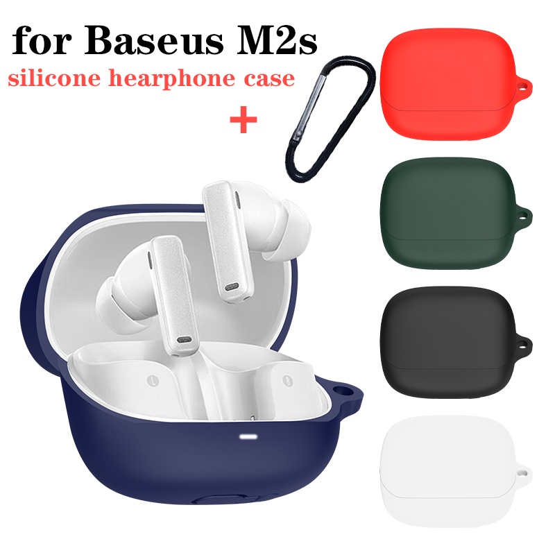 Untuk baseus m2s case Silikon Bluetooth Earphone Non-slip Melindungi Cover Untuk baseus m2s hearphone case