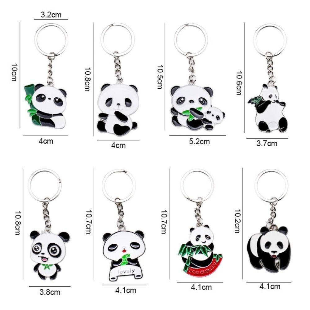 Needway Panda Gantungan Kunci Mobil Pernak Pernik Gantung Dekorasi Untuk Wanita Pria Car Key Holder Perhiasan Hewan Telepon Charm Ransel Liontin Panda Key Chain