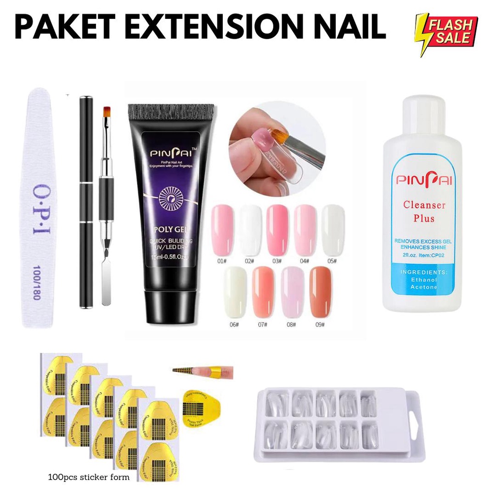 Paket Polygel Extension Nails / extension nail by Pinpai