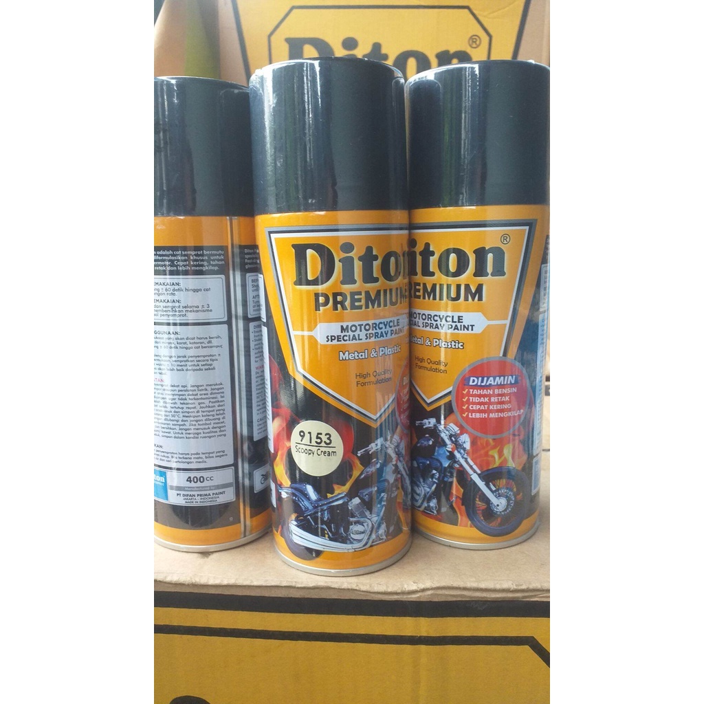 Pilok Diton Premium scoopy cream 9153 400cc pilox Diton motor scoopy cat semprot tahan bensin HONDA SCOPPY CREAM cat semprot diton premium