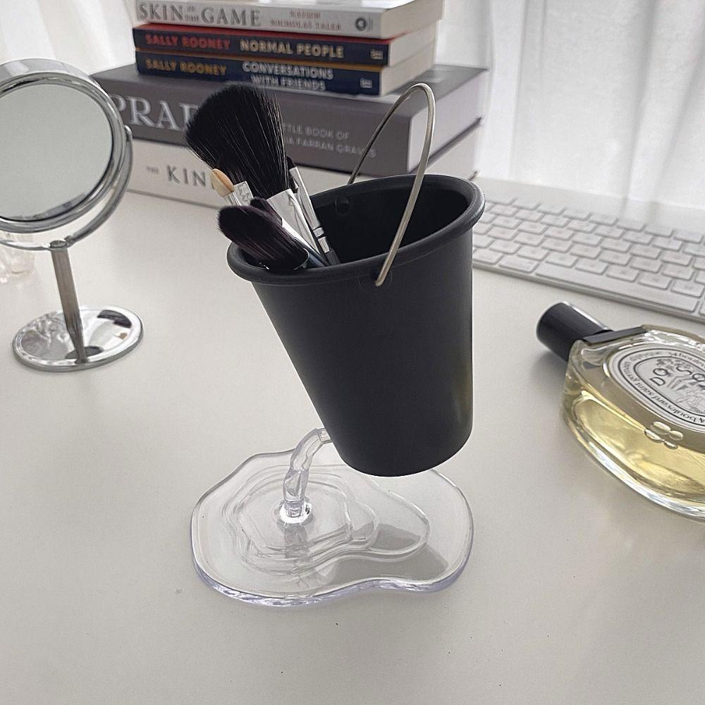 Mxbeauty Bucket Floating Pen Holder Plastik Siswa Desktop Ornamen Sekolah Kantor Keranjang Kertas Limbah Kosmetik Kotak Penyimpanan