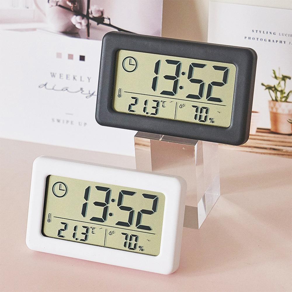 Lanfy Jam Digital Desktop Calendar Temperature Monitor Manajemen Waktu Stopwatch Humidity Sesor Hygrometer