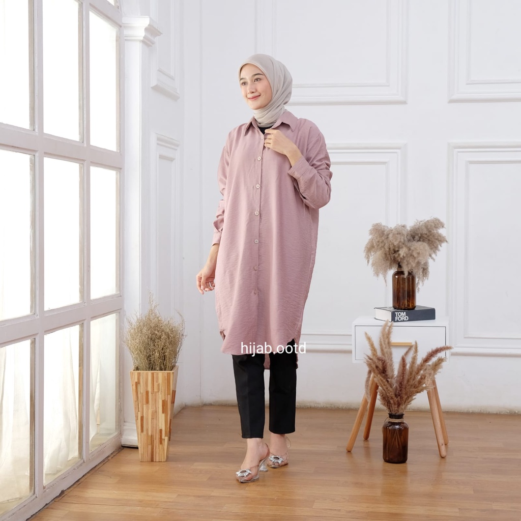 Lova Tunik Pololinen - Grace Tunik-  Long Tunik / Baju Tunik Korea / Korean Outfit