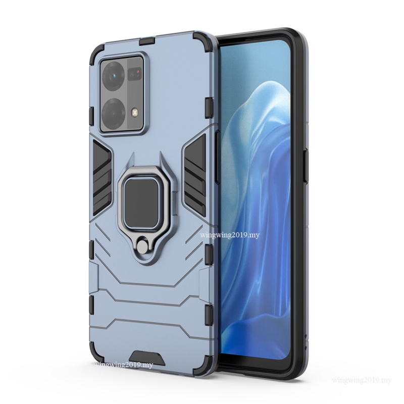 Shockproof Armor Case Untuk OPPO Reno7 4G Cases Stand Holder Magnetic Phone Back Cover Untuk Reno7 4G F12 Pro Fundas