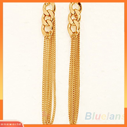 [WOD] Anting Retro Rantai Menjuntai Perhiasan Rumbai Emas Untuk Wanita Pesta Prom Hadiah