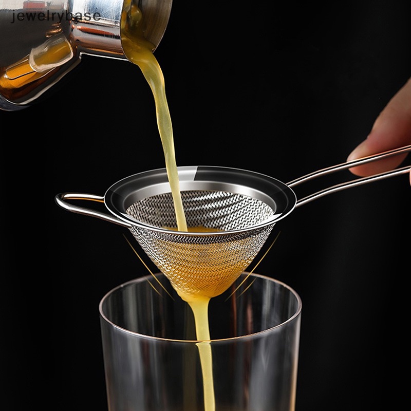 [jewelrybase] Saringan Kerucut Stainless Steel Jaring Halus Cocktail Bar Strainer Cone Strainer Butik